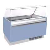 Ice Cream Serve Over Counter | LIAM - 1560mm - with LED lighting - for 13 x 5 litres Napoli pans - Light Blue - Static cooling