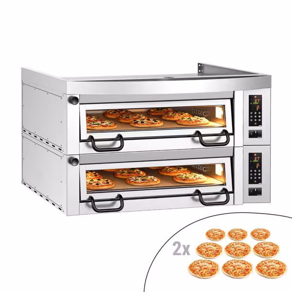 Elektro Pizzaofen Power - 9+9x 34cm - Digital - inkl. Haube