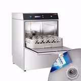 Double-skinned Compact Glasswasher - Digital - 2.97kW - with Integrated Water Softener - with Detergent & Rinse Aid Pumps