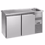 Barowy stół chłodniczy Premium PLUS - 1550x700 mm - 2 drzwi