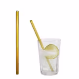 (50 adet) Cam Pipet - 200mm - ø 8mm - düz - Gold - dahil 1 Naylon Temizlik Fırçası