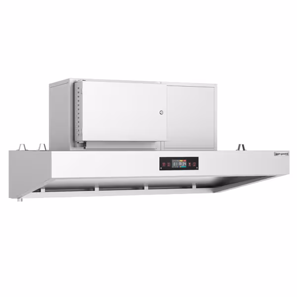 Cofano aspirante ibrido - 2000 mm - 98% di efficienza di purificazione dell'aria di scarico - con Smart Touch - LED