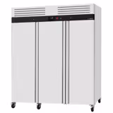 Koelkast RVS ECO - 1800mm - 1800liter - tot +8°C - met 3 deuren - geforceerde koeling, digitaal thermostaat, slot & roosters