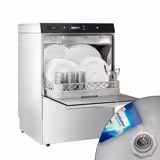 Lavastoviglie professionale a doppia parete sottobanco - Elettronica - 3,9kW - incl. Sistema di filtraggio dell'acqua - con dosatori detergente e brillantante + pompa di scarico