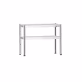 Étagère supérieure en inox – 2 niveaux – 800 × 370 mm – hauteur réglable