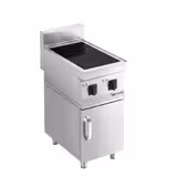 Cuisinière à induction - 7 kW - 2 plaques de cuisson - incl. meuble bas avec 1 porte