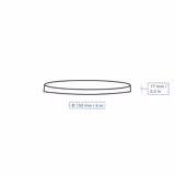 (300 pieces) Cardboard membrane lid - Ø 150mm - Brown