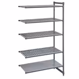 CAMBRO | Camshelving® - Basics Plus - Aanbouwrek - 1480mm - met 4 sleuven & 1 gesloten plank