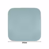 (4 pieces) SELTMANN WEIDEN | Square Coupe Dinner Plates – Porcelain - 29 x 29 cm - Turquoise