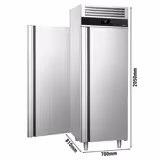 Durchreiche-Kühlschrank Edelstahl PREMIUM - GN 2/1 - 700 Liter - mit 1 Tür vorne & hinten