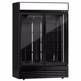 Drankenkoelkast - 1295mm - 880L - 2 glasdeuren - digitaal display - LED-interieurverlichting - zwart