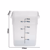 (6 pezzi) CAMBRO | CAMSQUARES® - Contenitore - 17,2 litri - Trasparente