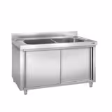Lavapentole armadiato - 1600x700mm - con 2 vasche 