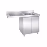 Bulaşık makinesi bölmeli dolaplı yıkama tezgahı - 1400x600mm  - 1 Sağ Evyeli