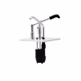 Pompe à sauce - à levier - dosage réglable - compatible avec bac GN GN 1/6 - acier inoxydable 18/10 - 180x350/390mm