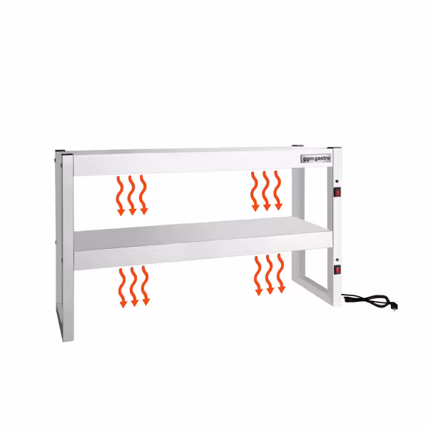 Commercial Heated Gantry with Infrared Heat Lamps - 1200x300mm - 1.08kW - 2 Tier