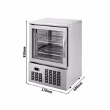 Mini Tiefkühlschrank Edelstahl Premium PLUS - 95 Liter - mit 1 Glastür