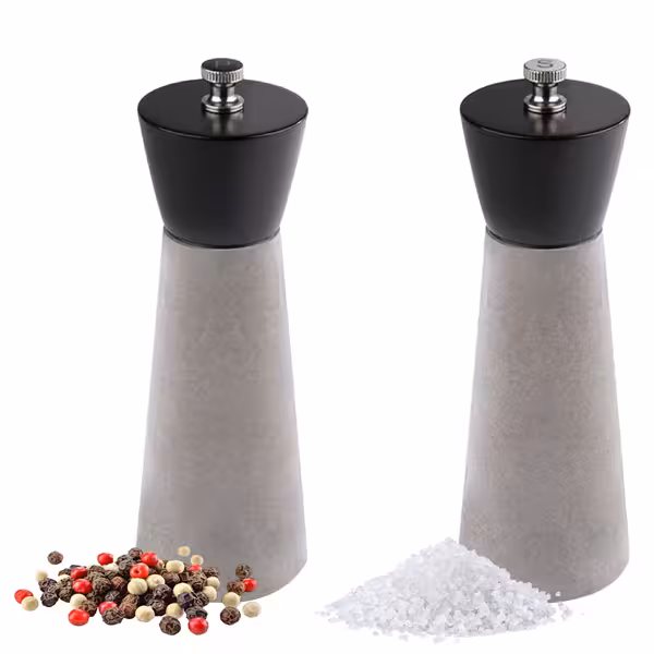 (12 pcs) Salt & Pepper Mills PREMIUM - ELEMENT - Concrete - Height: 180mm - Grey