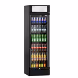 Commercial Beverage Display Fridge - 595mm - 347 Litres - with 1 hinged glass door - LED lighting - Temperature range 2 to 10 °C