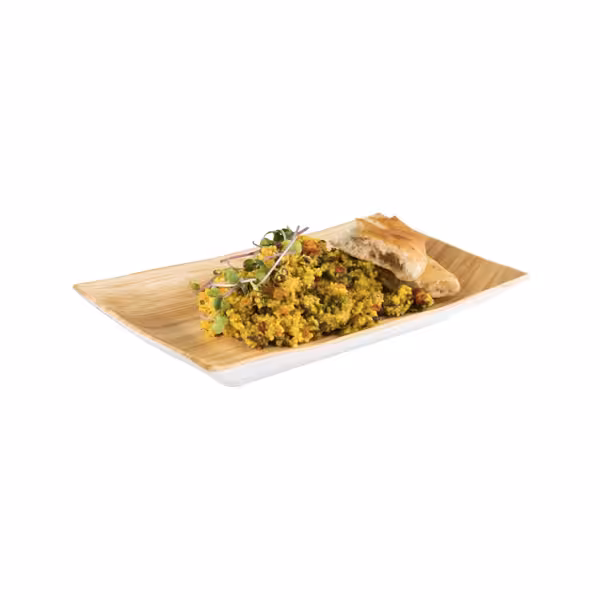 (6 pieces) Tray - BAMBOO - Melamine - 210x130mm - Height: 30mm