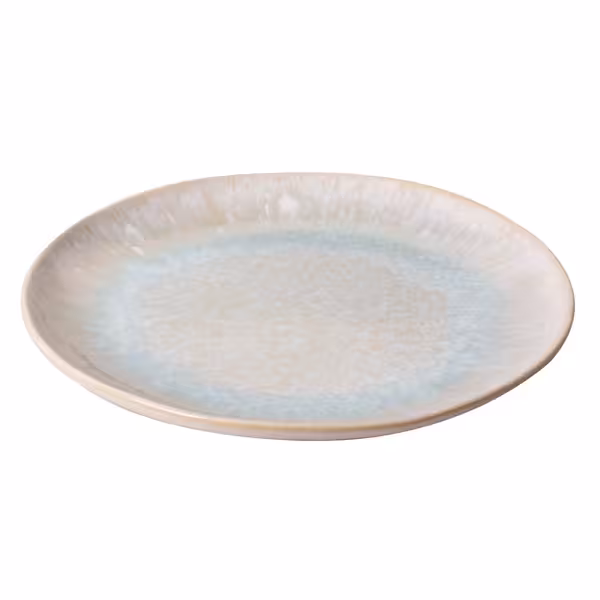 (6 pcs) LIGHT BLUE SEA | Plates - flat - Stoneware - Ø285mm - Blue