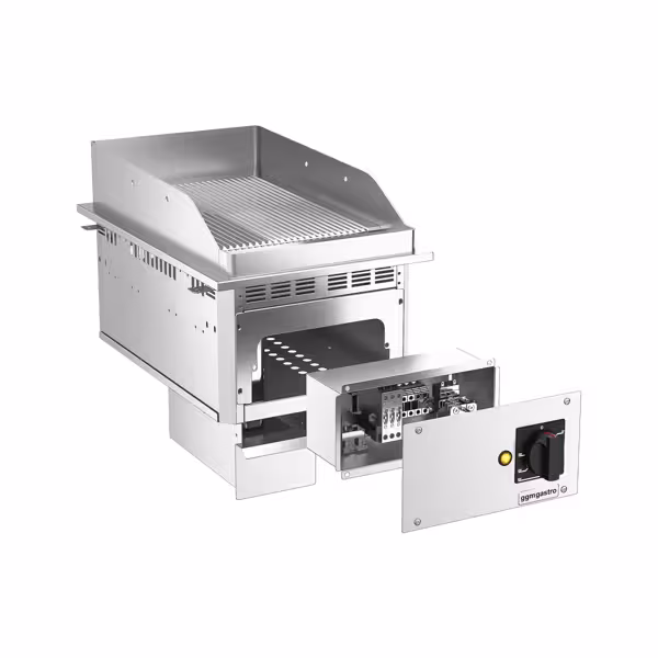 Εντοιχιζόμενο Ηλεκτρικό Πλατώ Ψησίματος - 4,5 kW - Ραβδωτή - Επιφάνεια Ψησίματος: 344x484mm