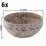(6 pcs) Bowl - CONFETTI - Stoneware - round - Ø 140mm - Pink