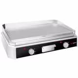 Plancha de asar eléctrica - 5 kW - Ranurada