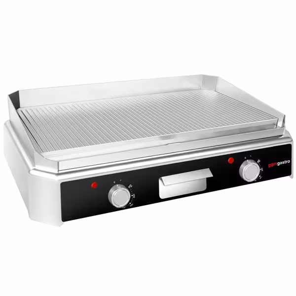 Electric griddle plate - 5 kW - Grooved