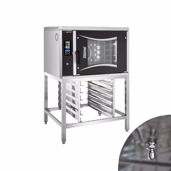 Forno eléctrico de ar quente - de Toque - 6x EN 60 x 40 cm - incl. estrutura de Base e porta-placas
