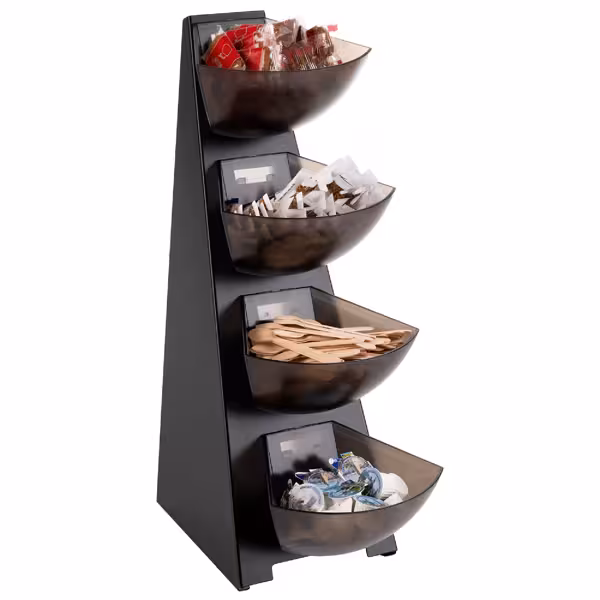 Multi Rack - 4-stufig - Kunststoff - 4x 1 Liter - Schwarz