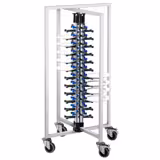 Tabak İstif Arabası - en fazla 48 tabak - Ayarlanabilir Ø 16-32cm - Katlanır & Tekerlekli