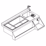 Bar-Cocktail-Getränkekühltisch - 1200mm - 150 Liter - 2 Türen & 230V Steckdose