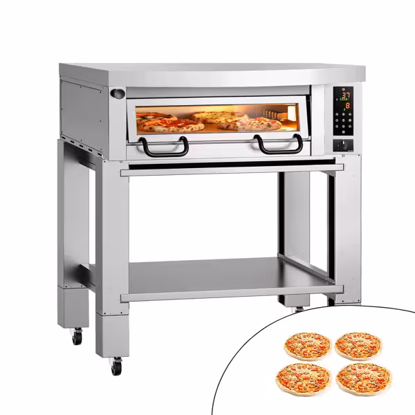 Elektro Pizzaofen Power - 4x 34cm - Digital - inkl. Haube & Untergestell