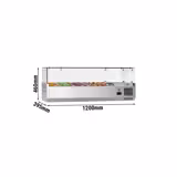 Opzetkoelvitrine ECO - 1200x395mm - 4x GN 1/3