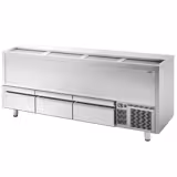 Pozzetto refrigerato per bottiglie - Acciaio inox - 620 litri - Con 3 cassetti