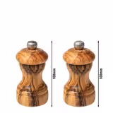 (6 pièces) PEUGEOT | BISTRO - Moulin à sel & à poivre - Bois d’olivier - Hauteur : 100 mm