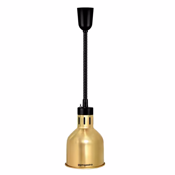 Infrarood warmtelamp - 275W - Ø175mm - hoogteverstelbaar - Goud