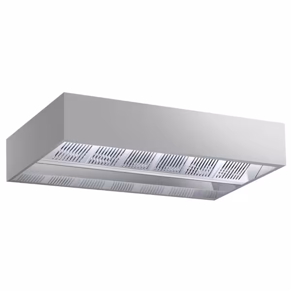 Commercial Extraction Canopy - Ceiling-Suspended - 3200mm - without Motor (for External Fan) - with Grease Filters - Induction Series