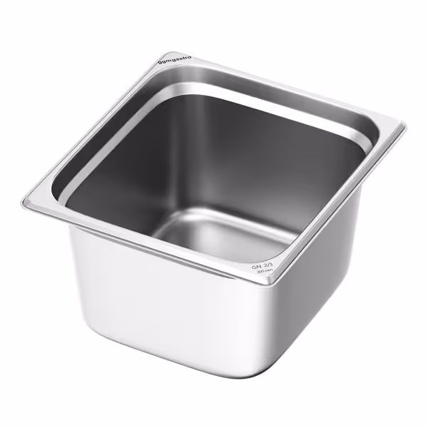 (1 piece) – Stainless Steel Gastronorm Pan GN 2/3 – Height 200 mm