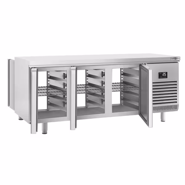 Bakkerij koelwerkbank PREMIUM PLUS - 2185x800mm - 610 liter - met 6 deuren - doorgeefmodel