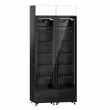 (2 pièces) Vitrine réfrigérée à boissons - 290 litres - design sans cadre - avec 2 portes vitrées et écran publicitaire