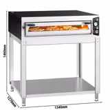 Elektrische pizzaoven - 1340x1270x1460mm - 1 kamer - 1x9 pizza’s Ø34cm - tot 450°C - Handmatig - Stapelbaar - incl. onderstel