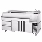 Retrobanco refrigerato per Cocktail - 1600mm - 235L - 2 Porte, 2 Cassetti - Presa 230V