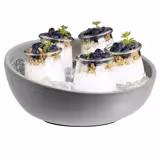 Concrete Buffet Salad Bowl – 2.5 L - Ø 295 mm - H 145 mm - Grey