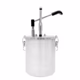 Sausdispenser met pomp - 6 liter - instelbare dosering - met bak - RVS - 188x240x420mm