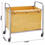 Linnenzakwagen - 100kg draagvermogen - Rvs frame - Geel