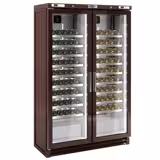 Vitrină vinuri - Cadru din lemn masiv - 2 zone de temperatură - 700 l - max. 200 sticle