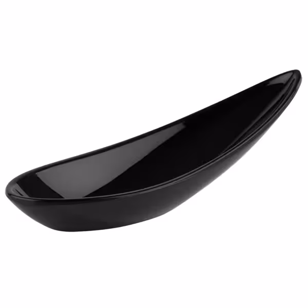 (12 pcs) Canape spoon - FRIENDLY - PET (recycled) - 110mm - Black