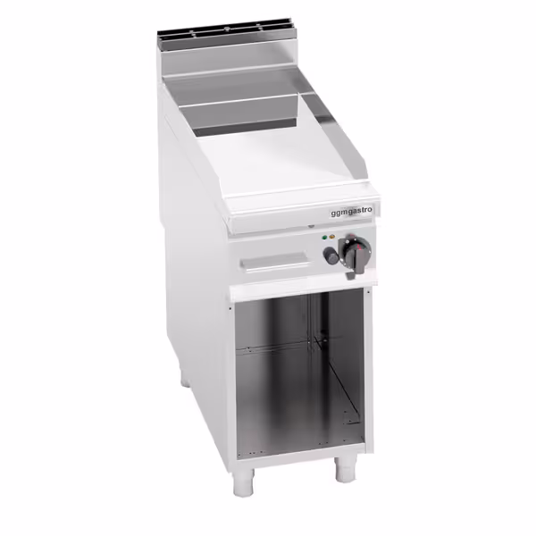 Gasbakplaat - 10kW - Glad - Bakoppervlak: 395x500mm - met open onderbouw